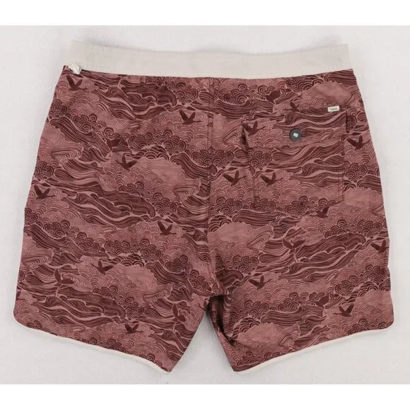 Vuori Cruise Board Shorts Mens 36 Cedar Vintage Ocean Unlined Swim Trunks - Picture 2 of 7